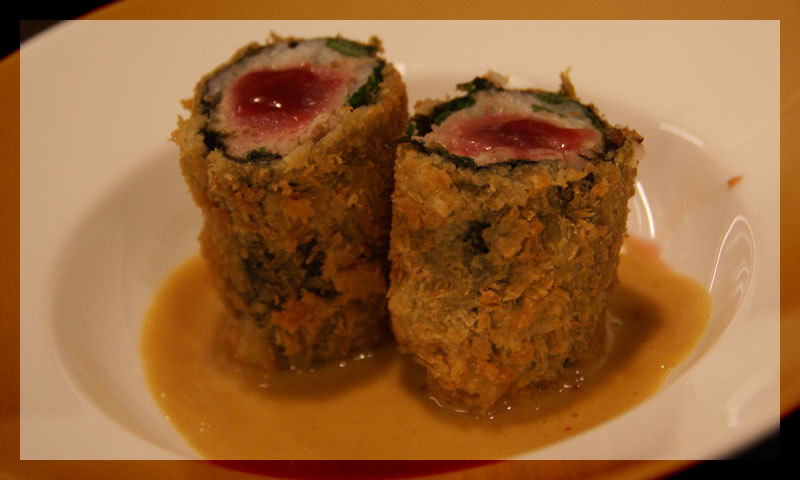 Thumbnail for Krokante tonijnsushi in wasabisaus