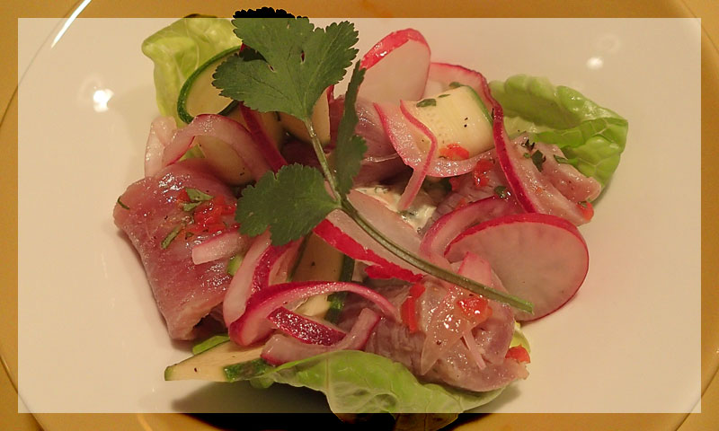 Thumbnail for Ceviche van bonito met avocado en rode ui