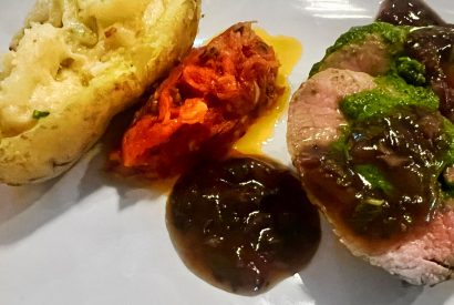 Thumbnail for Kalfsuis met pesto, tomaat, jus salie